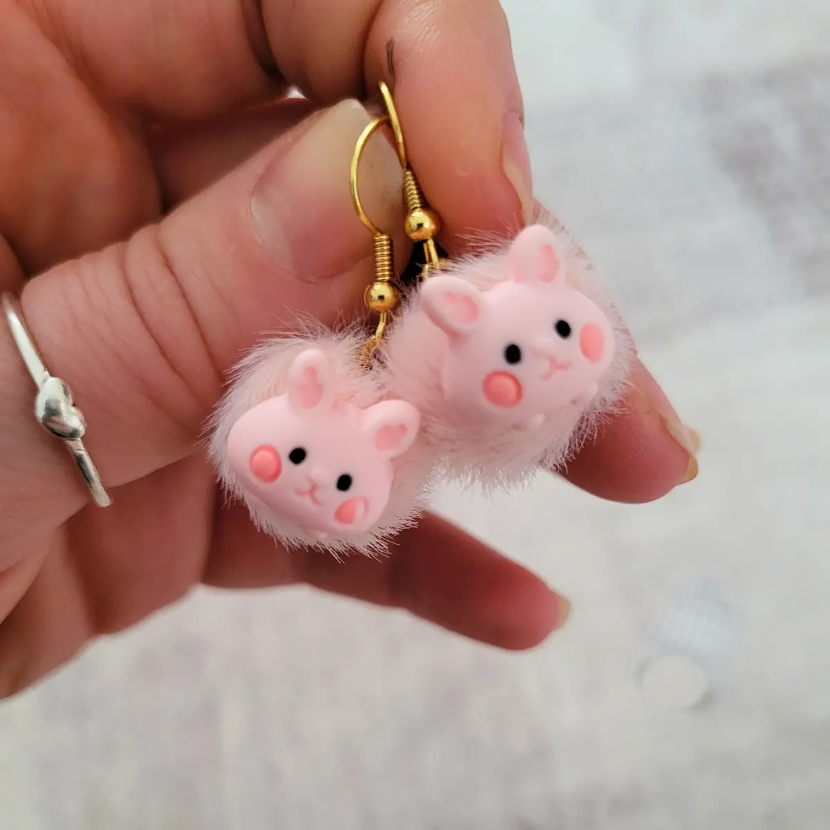 Mini "Pocket Puff" Dangle Earrings 1