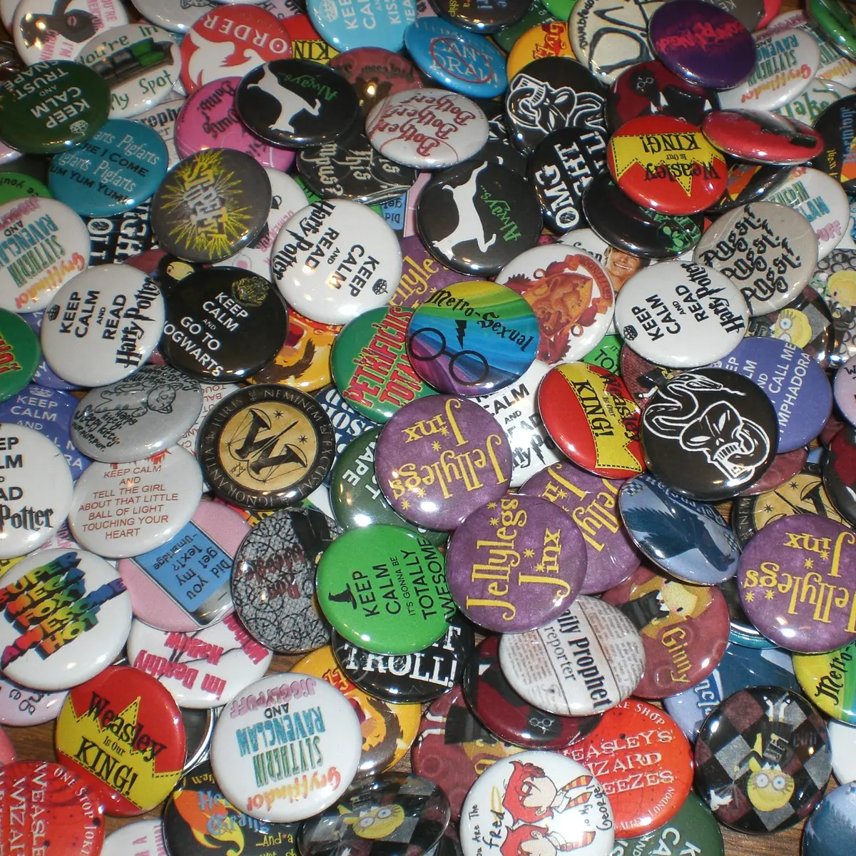 30 Random Wizard Themed 1" Buttons 1