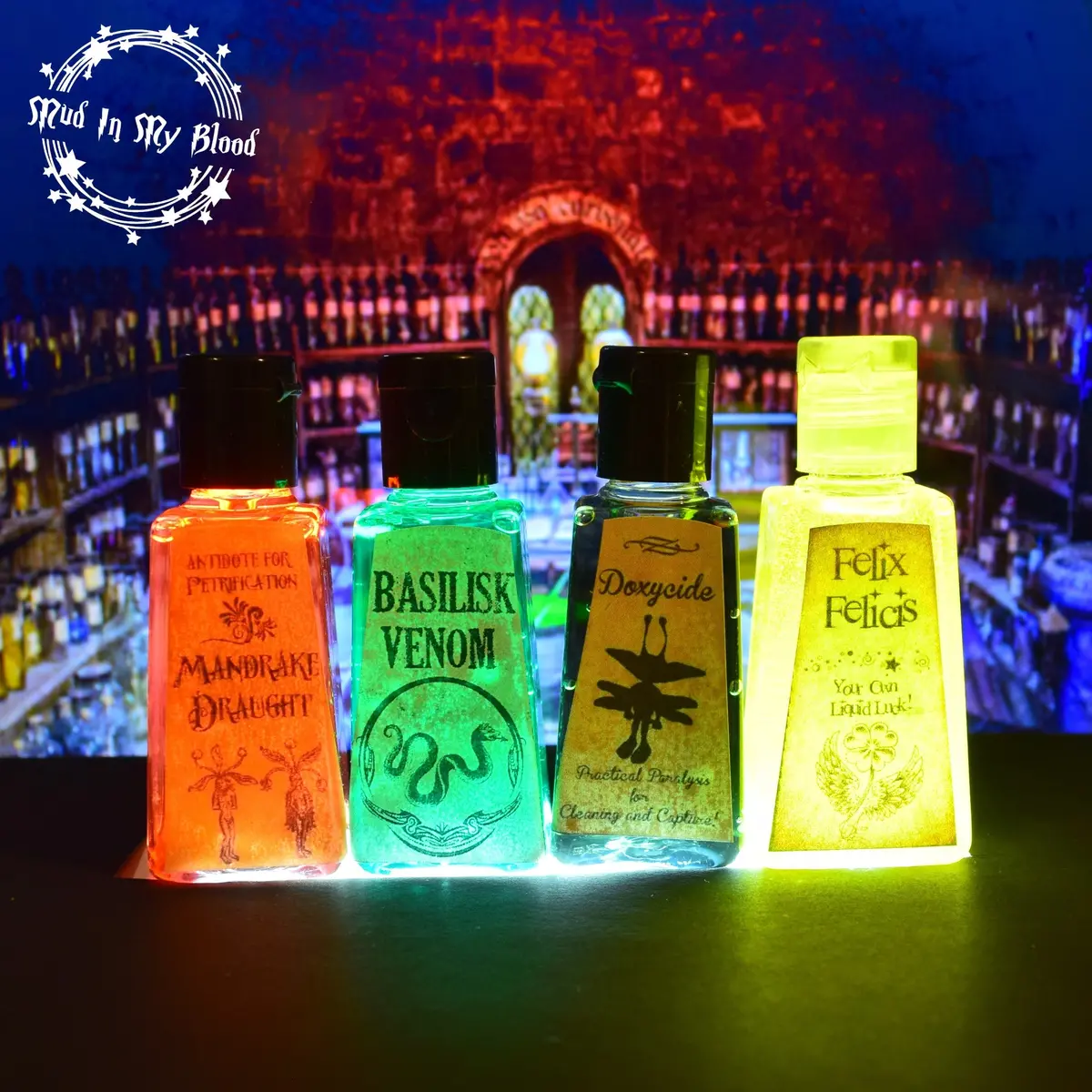 Four Pocket Potion Hand Sanitizers- Set 3 1