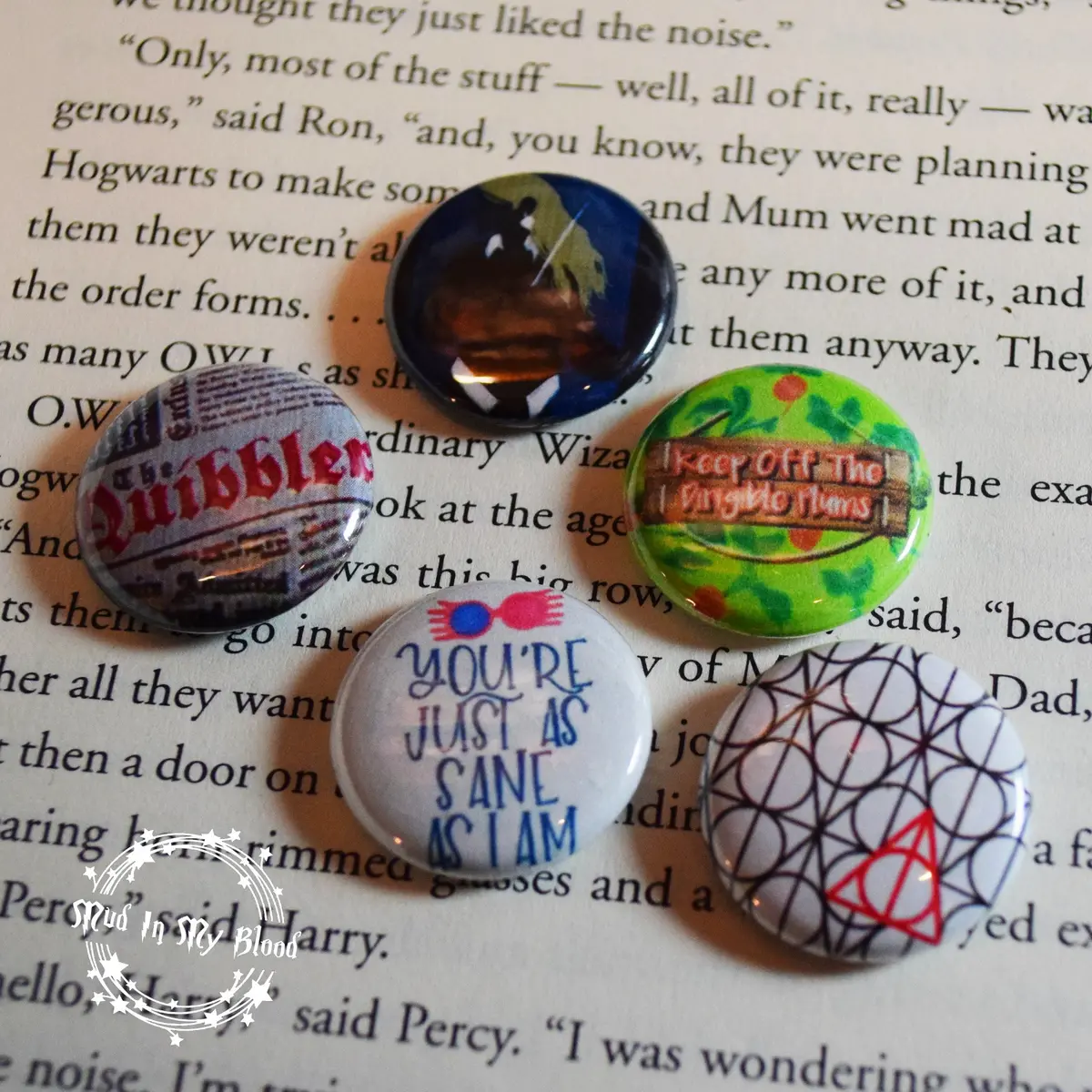 Moon Lovechild 1" Pin Back Button Mix 1