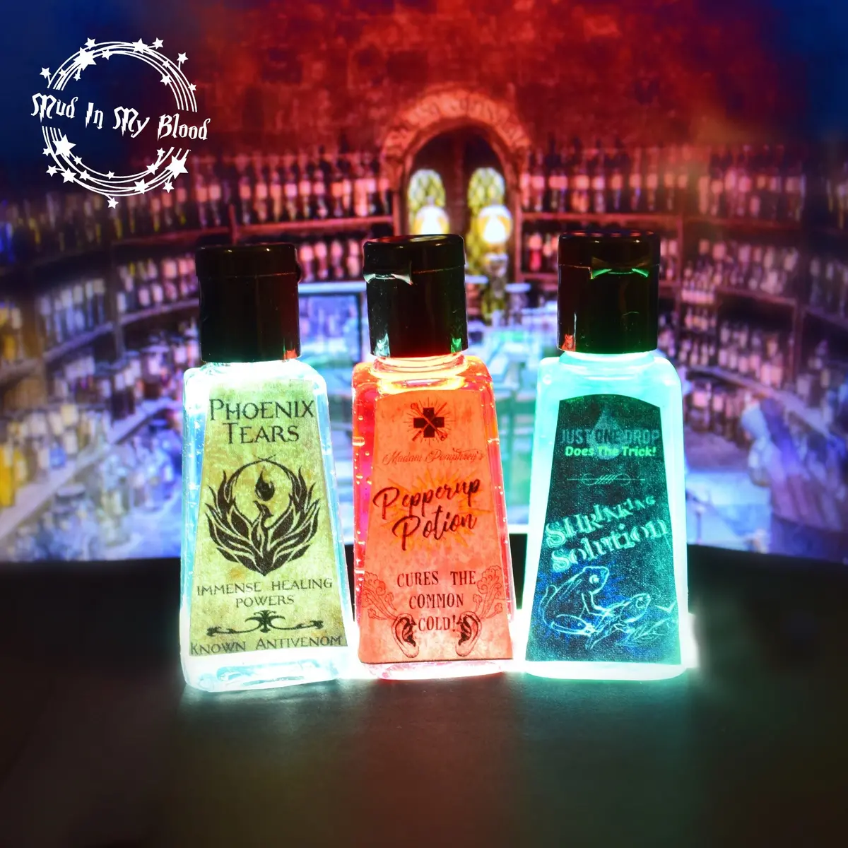Three Pocket Potion Hand Sanitizers- Set 5 1
