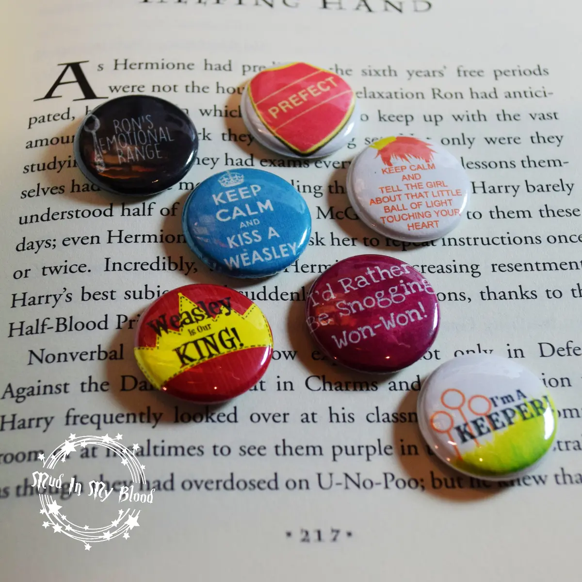 Ginger King 1" Pin Back Button Mix 1