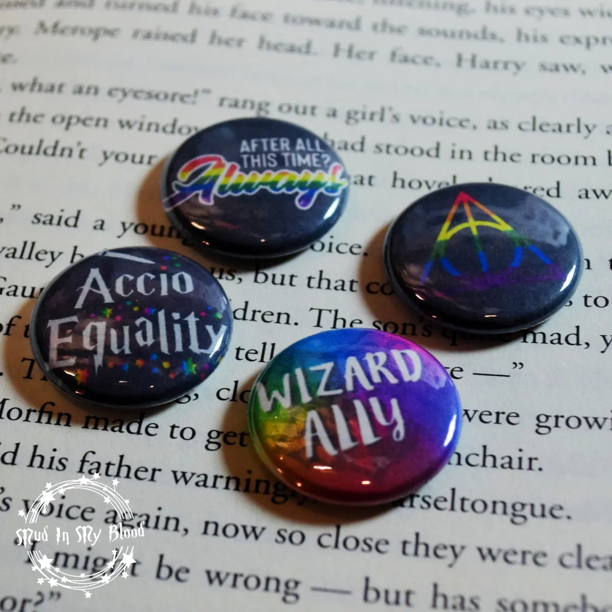 Wizard Pride 1" Pin Back Button Mix 1