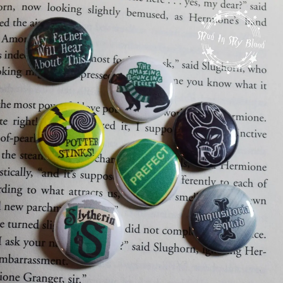Blonde Dragon 1" Pin Back Button Mix 1