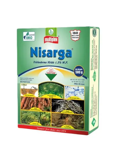 Multiplex Nisarga Powder Bio Fungicide (Trichoderma Viride 1.5% Wp) 1
