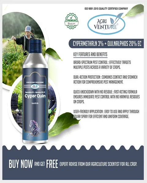 Agriventure Cyper Quin (Cypermethrin 3% + Quanialphos 20%) Insecticides 4