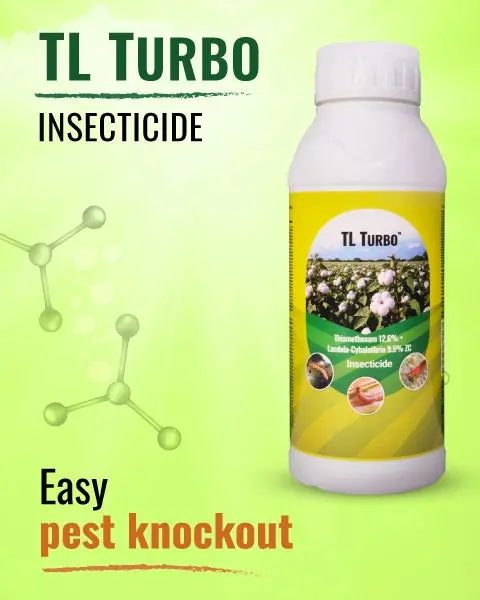 Tl Turbo Insecticide For Aphids, Thrips, Whiteflies, Fruit Borer & More | Thiamethoxam 12.6% + Lambda Cyhalothrin 9.5% Zc 1