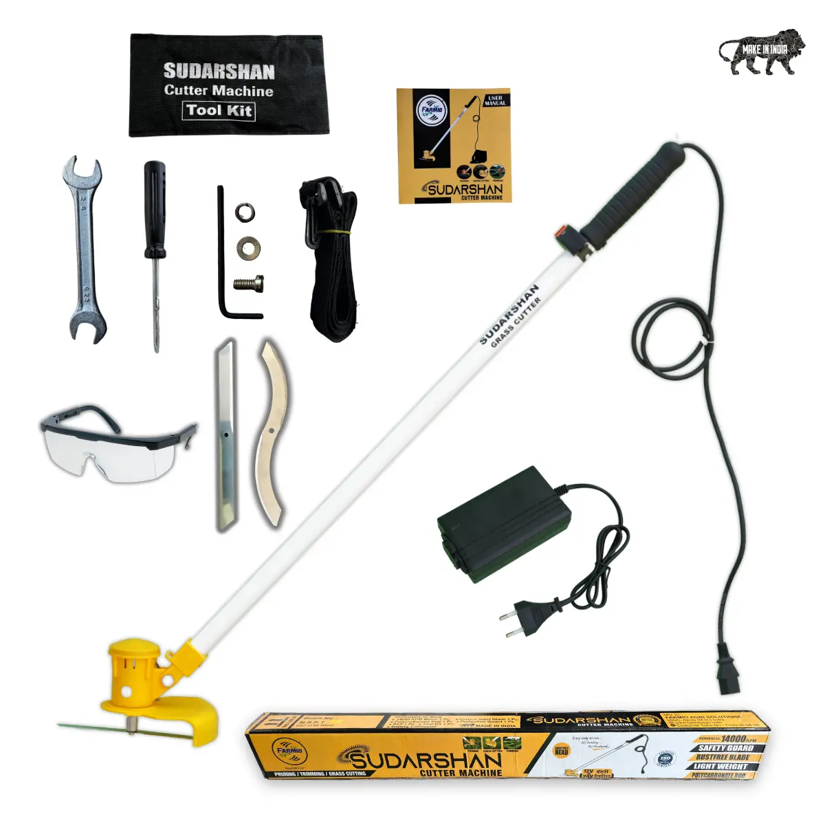 Farmio Sudarshan Electric Brush Cutter With Adaptor 1