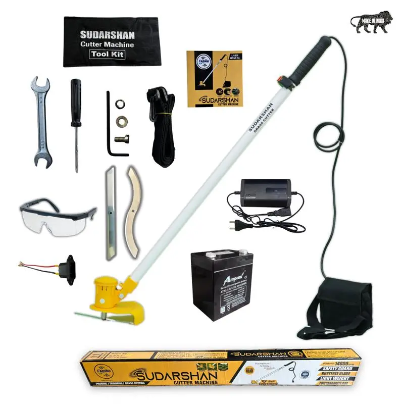 Farmio Sudarshan Brush Cutter With 12V Battery 1