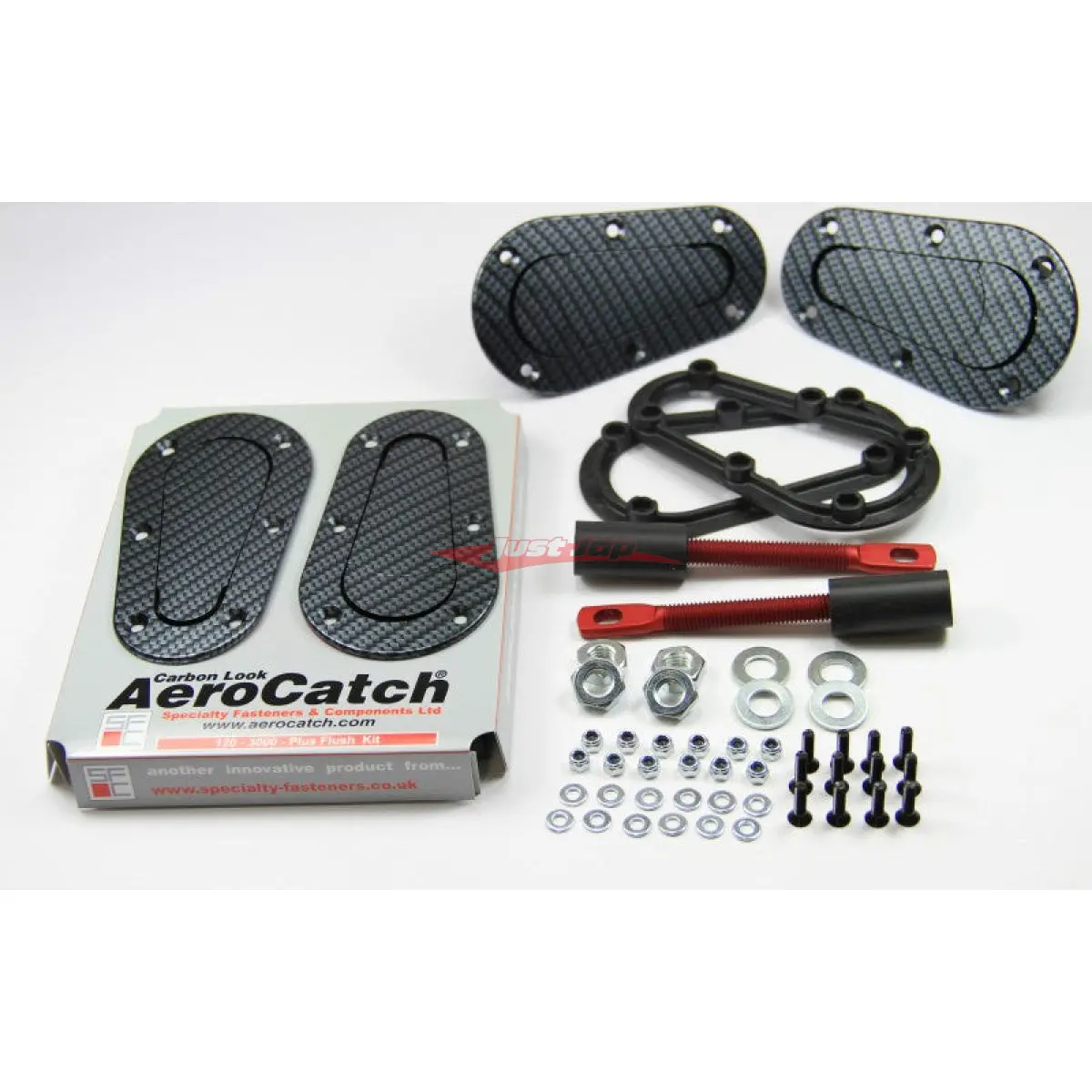 Aerocatch 120 Series Above Panel Flush Bonnet / Hood Fastener Kit - Non Locking (Carbon Look) 1