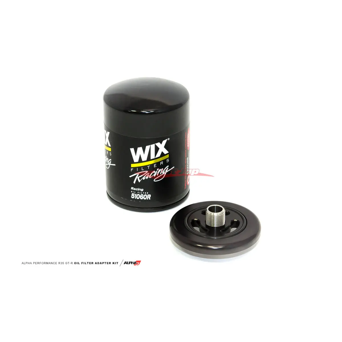 Ams Alpha Performance Cnc Billet Oil Filter Adapter With Wix Race Filter Fits Nissan R35 Gtr Vr38dett 1