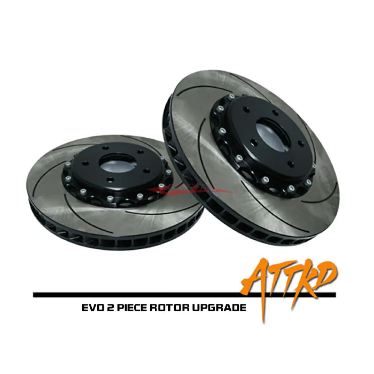 Attkd 2-Piece Front Brake Rotor Set Fits Mitsubishi Lancer Evolution 5~9 Cp9a/Ct9a (320Mm Brembo) 1