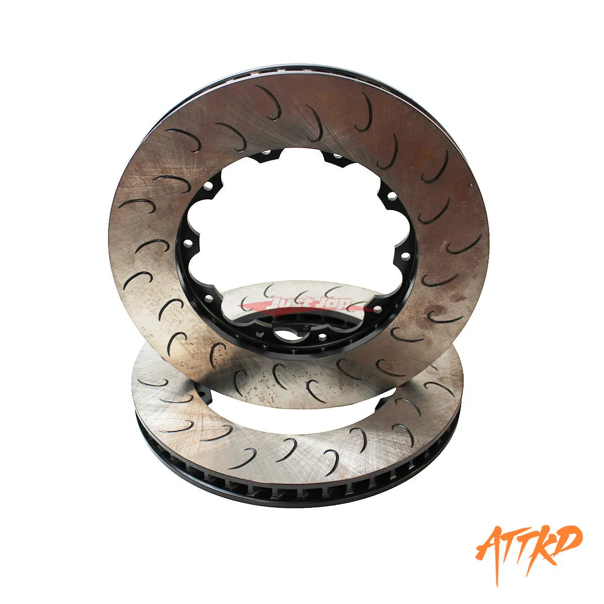 Attkd Rear Brake Disc Rotors 380Mm (J-Hook) Fits Nissan R35 Gtr (2007+) 1