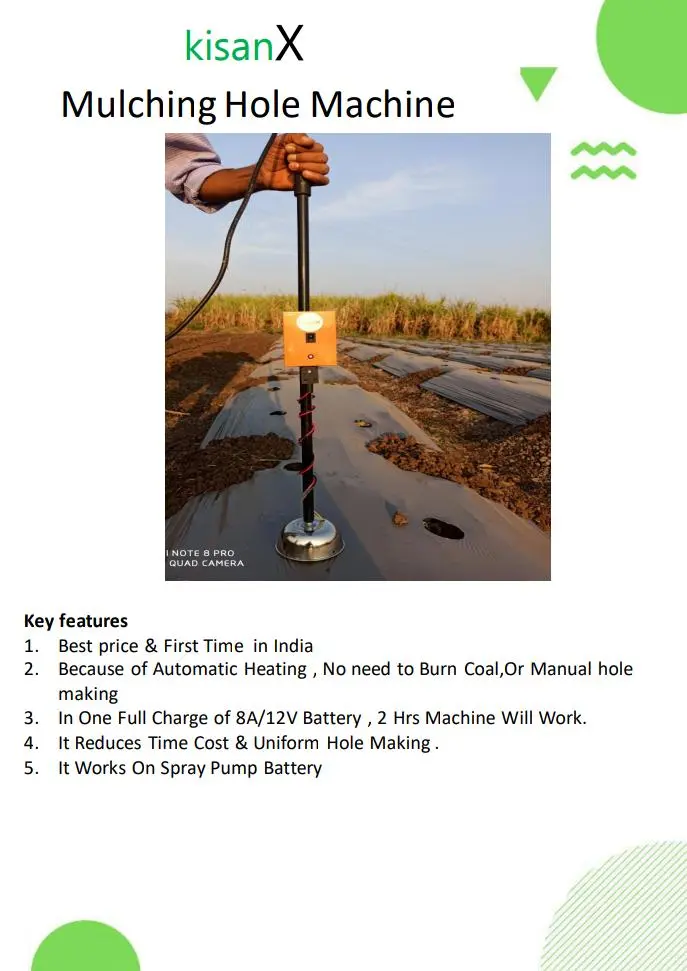 Automatic Mulching Hole Making Machine 1