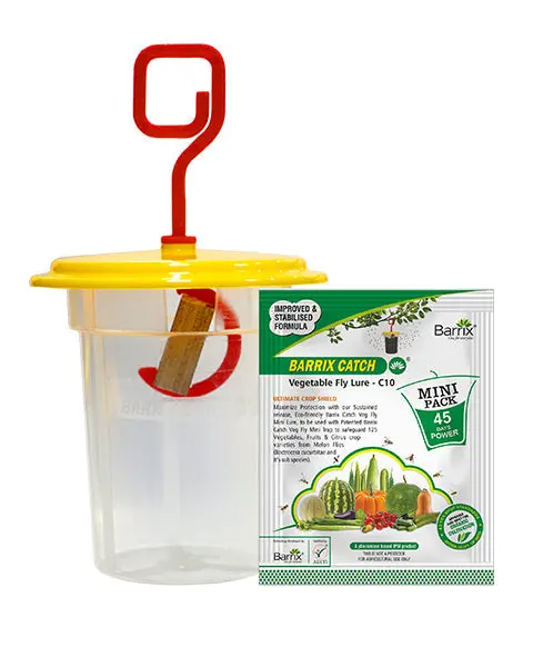 Barrix Catch Vegetable Fly Trap Mini – Controls Melon Fly & Reduces Pesticide Use 1