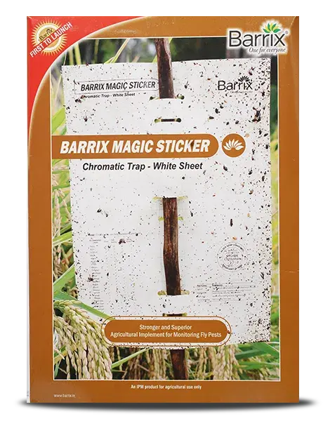 Barrix Magic Sticker (White Sticky Sheet) – Monitors Pests & Supports Organic Crop Protection 1