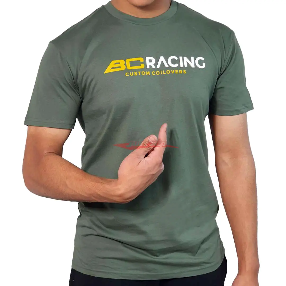 Bc Racing Custom Coilovers Logo T-Shirt (Green / Black) 1