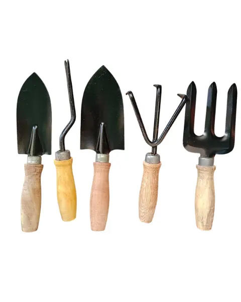 Bharat 5 Piece Wooden Gardening Tool Kit 1