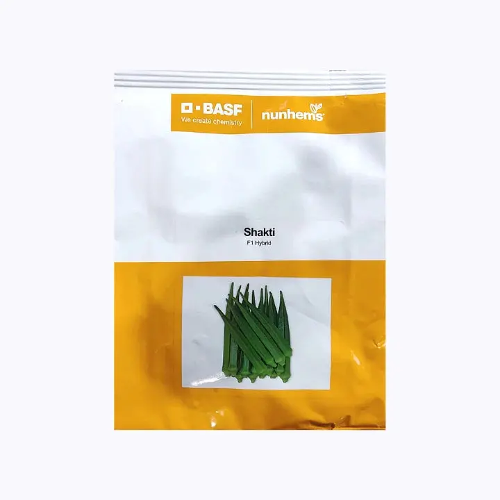Shakti Bhendi (Okra) Seeds - Dark Green, Pentagonal, High Yield 1