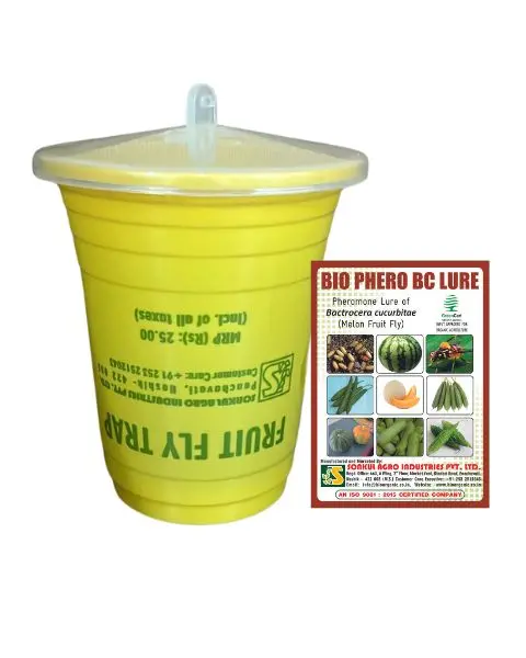 Combo Pack Of Bio Phero Bc Lure Melon Fruit Fly Lure With Upper Lead Glass Trap Set (Pack Of 10 Set) 1