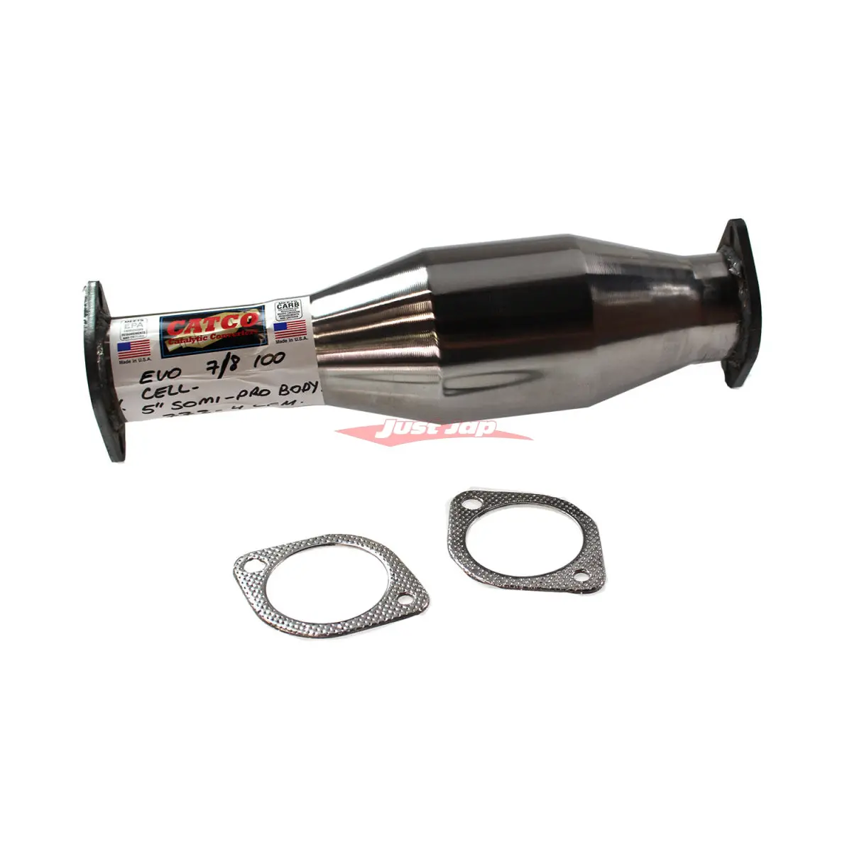 Catco 3" 100 Cell 5" Body High Flow Metal Catalytic Converter Fits Mitsubishi Evolution 9 (Ct9a) 1