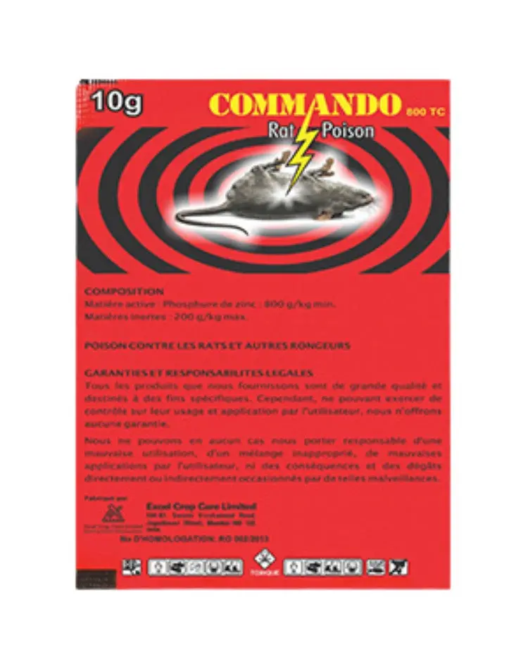 Sumitomo Commando Rat Poison (Zinc Phosphide 80% Powder) 1