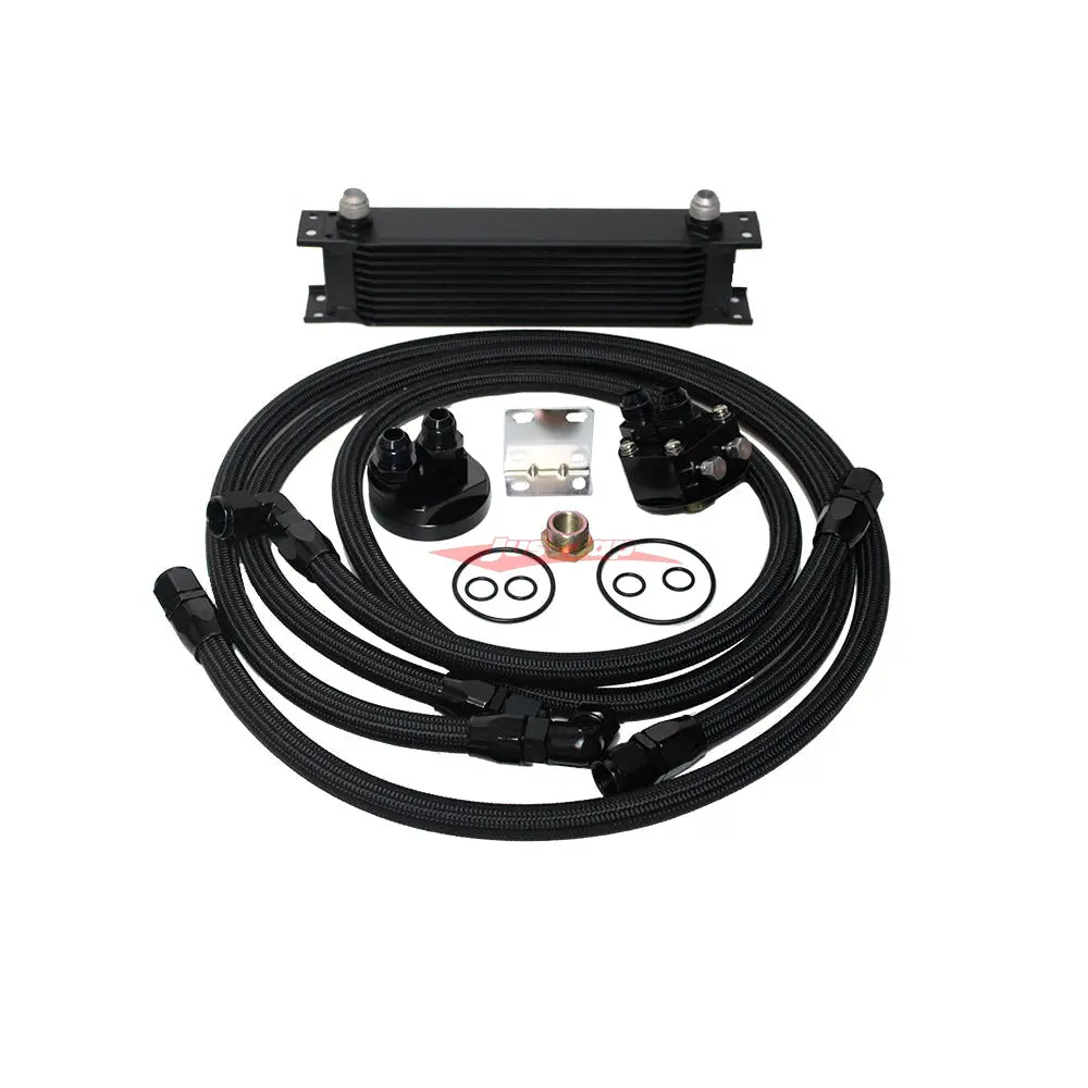 Cooling Pro 10 Row Engine Oil Cooler & Oil Filter Relocation Kit 1