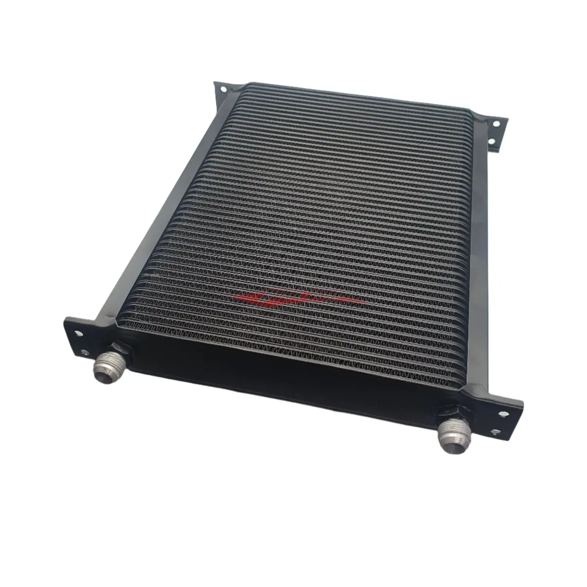 Cooling Pro Oil Cooler - 48 Row Heavy Weight Black -10 Outlets (370X285 Core Size) 1