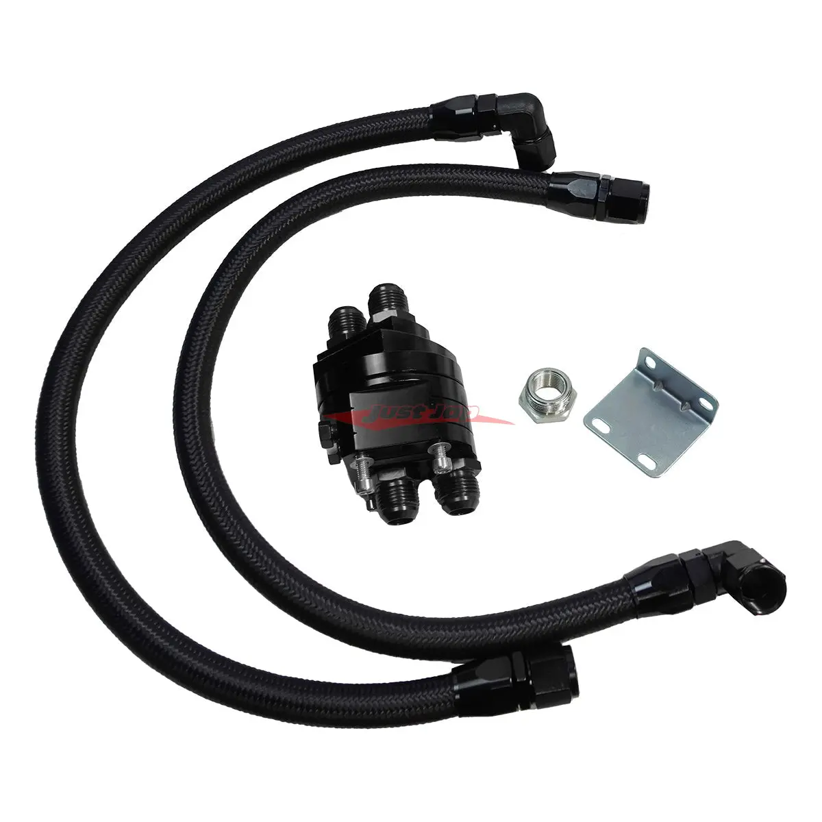 Cooling Pro Oil Filter Relocation Kit (Black) - Universal Fitment (3/4Unf-16 & M20-P1.5) 1