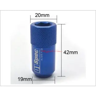 D1 Spec Racing Style Lightweight Wheel Nut Set - M12 X P1.5 (Blue Round) 1
