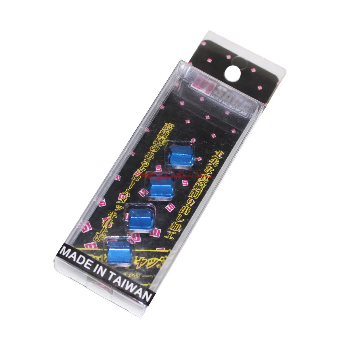 D1 Spec Racing Valve Cap Set - Blue (Hex Type) 1