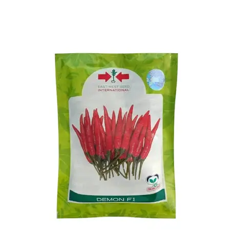 Demon F1 Chilli Seeds - Healthy Rapid Growth, High Pungency, Bright Red 1
