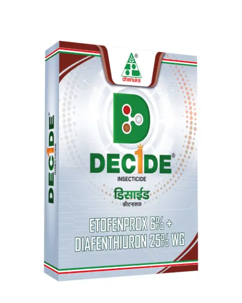 Dhanuka Decide Insecticide (Etofenprox 6% + Diafenthiuron 25% Wg) - Pest Control In Chilli 1