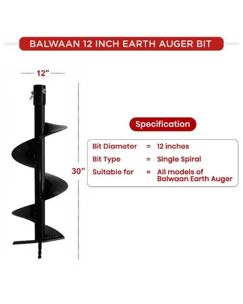 Earth Auger 30Cm (12") Bit 1