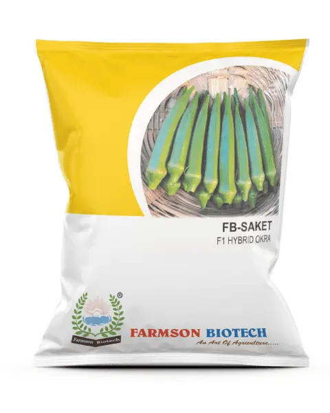 Farmson Saket (3235) F1 Hybrid Okra Seeds 1