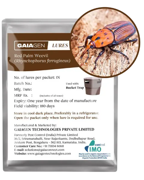 Gaiagen Rpw Lure - Pheromone Lure For Red Palm Weevil (Rhynchophorus Ferrugineus) (Does Not Include Traps) 1