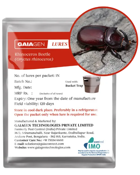 Gaiagen Rb Lure- Pheromone Lure For Rhinoceros Beetle (Oryctes Rhinoceros), (Does Not Include Traps) 1