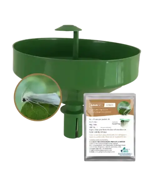 Gaiagen Stb® Lure Combo Pack - Pheromone Lure For Sugarcane Top Borer (Scirpophaga Excerptalis) & Insect Water Trap (Wota-T® Traps)| Includes - 10 Stb Lures® & 10 Insect Water Traps 1