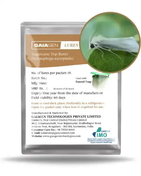 Gaiagen Stb® Lure - Pheromone Lure For Sugarcane Top Borer (Scirpophaga Excerptalis) (Does Not Include Traps) 1