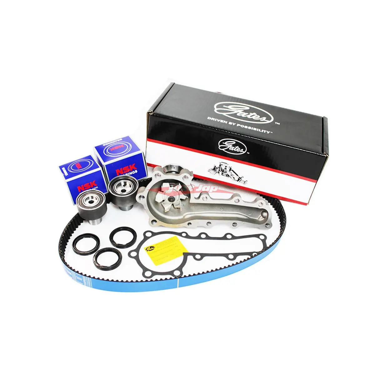 Gates Racing Timing Belt (Nsk Bearings) & Water Pump Kit Fits Nissan Rb20/Rb25/Rb26 (Dohc) 1