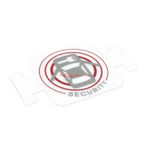 Genuine Nissan Anti Theft Alarm Warning Sticker Label Fits Nissan E52 Elgrand, J50 Crossover, M35 Stagea, N16 Pulsar, V35/V36 Skyline, Y62 Patrol, Z33 350Z & Z34 370Z 1