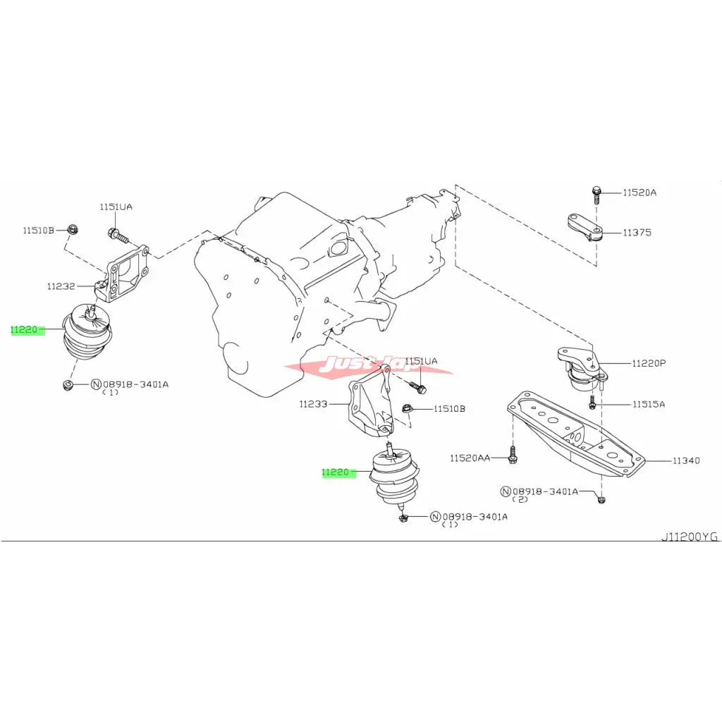 Genuine Nissan Engine Mounting Fits Nissan V36 Skyline, Z34 370Z & J50 Crossover (Vq37hr) 1