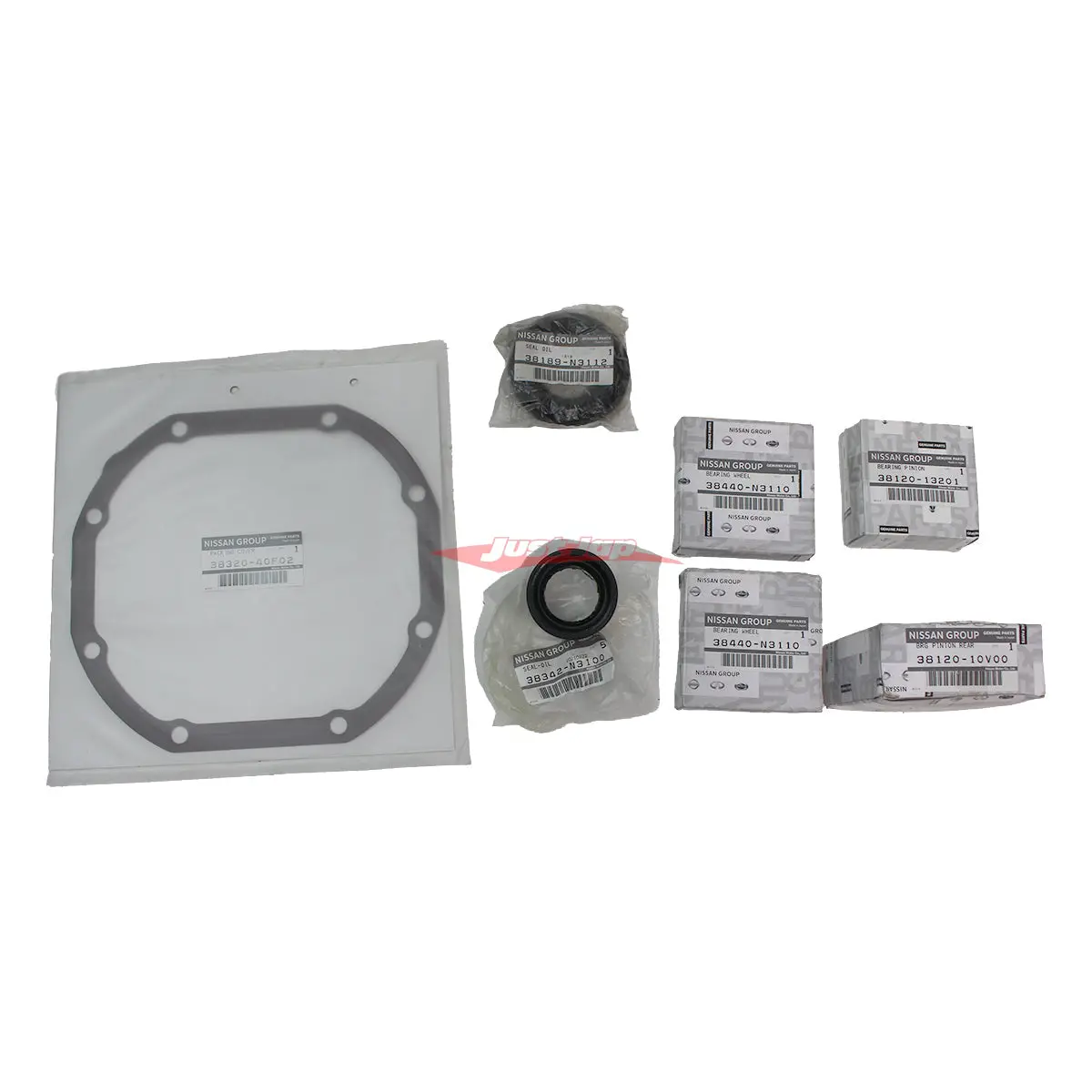 Genuine Nissan Rear Differential Bearing & Oil Seal Rebuild Kit (R200) Fits Nissan A31 Cefiro, S13/S14/S15 Silvia, R32/R33/R34 Skyline, C34 Stagea, C34/C35 Laurel & Z32 300Zx 1