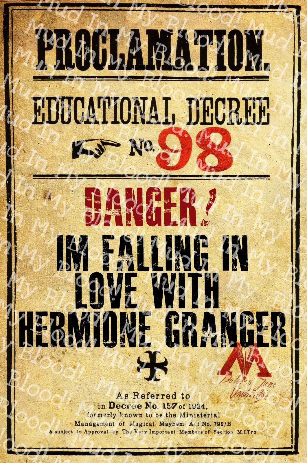Danger! Decree Poster 1