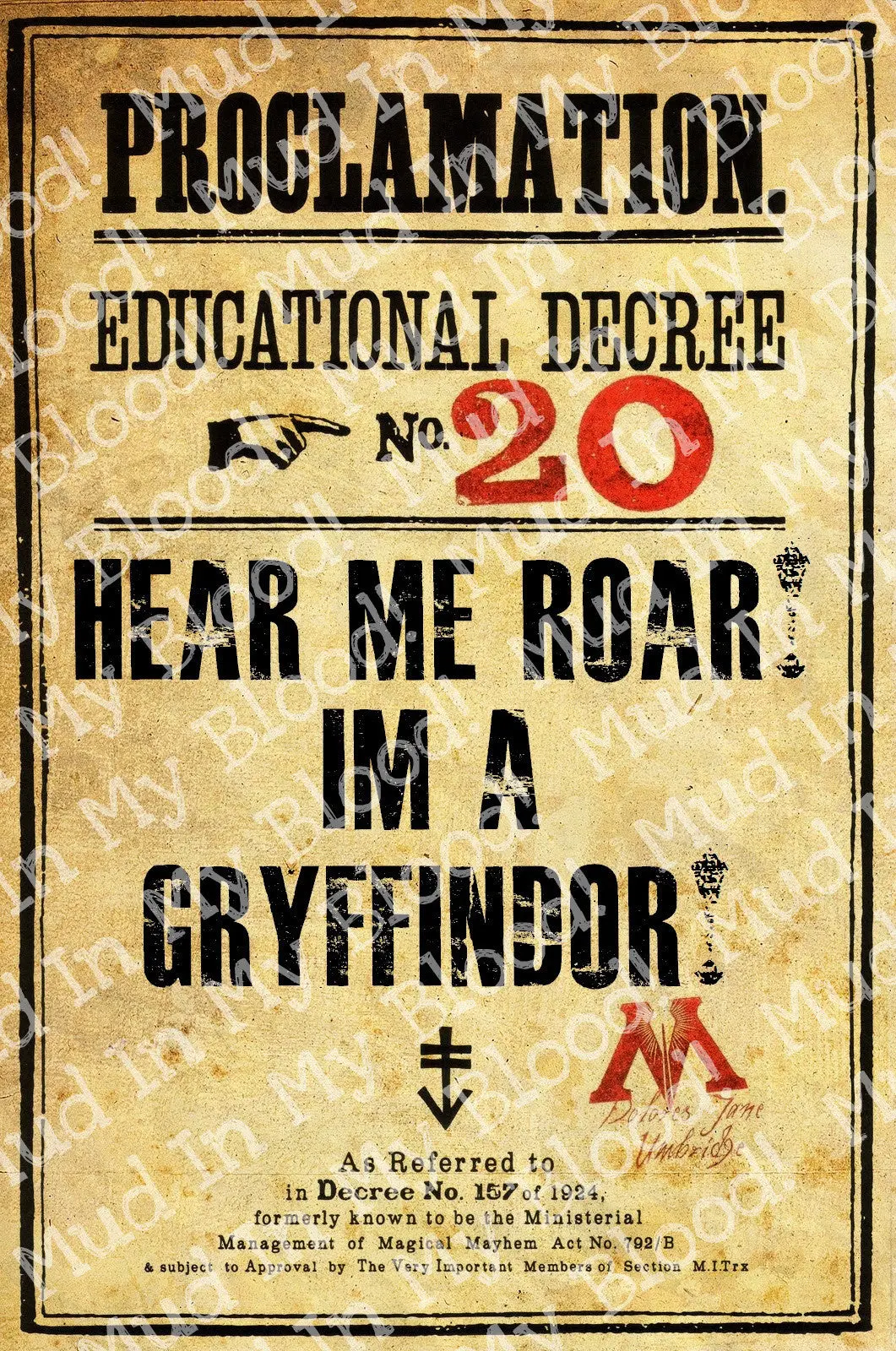 Lion House Pride Decree Poster 1
