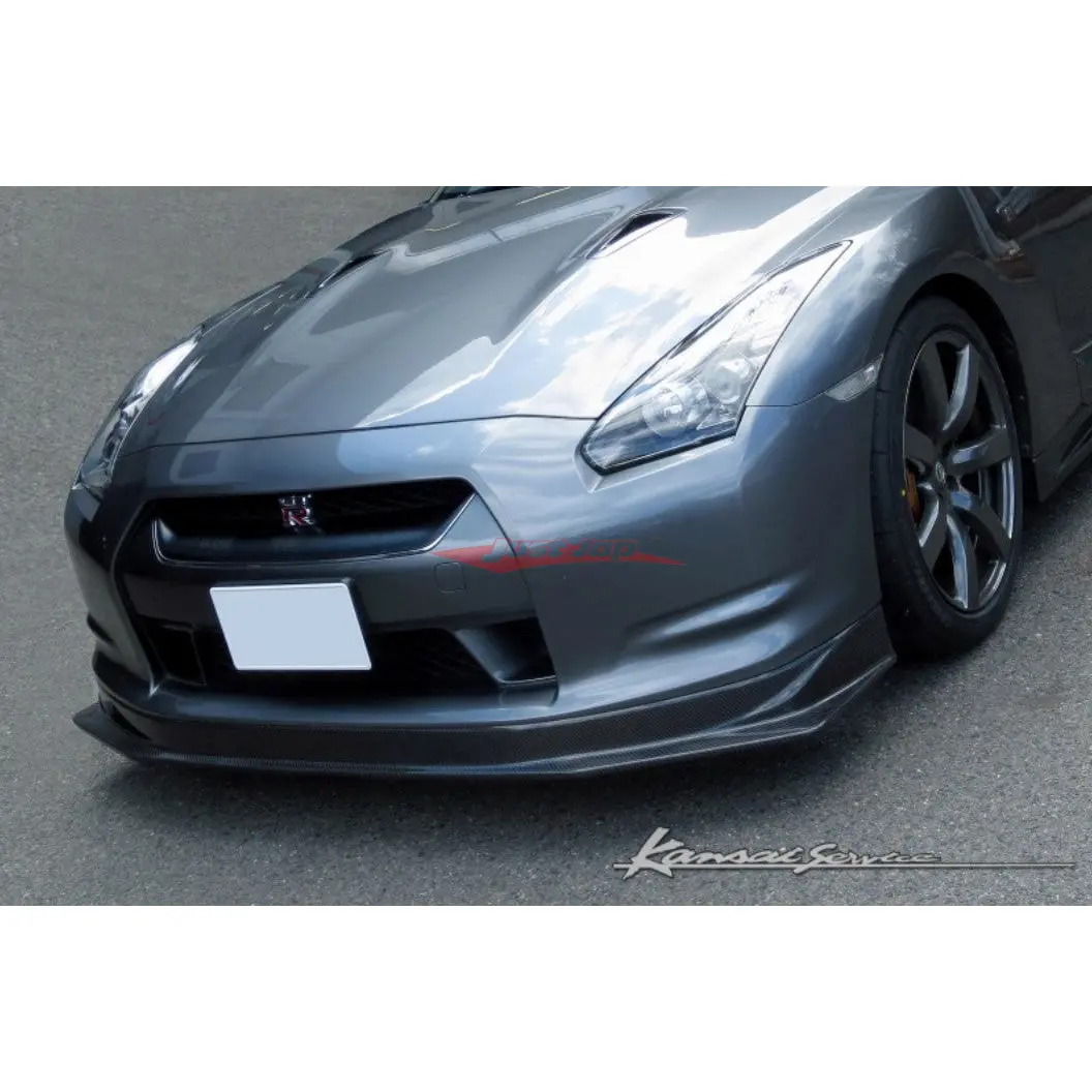 Hks Kansai Service Carbon Front Bumper Lip Spoiler (Type 2) Fits Nissan R35 Gtr Cba (07-10) 1