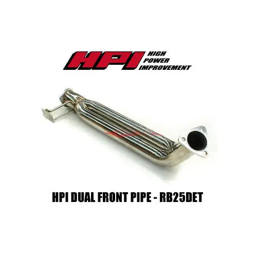 Hpi Stainless Dual 60Mm Front Pipe Fits Nissan R34 Skyline Gt-T Rb25det Neo 1