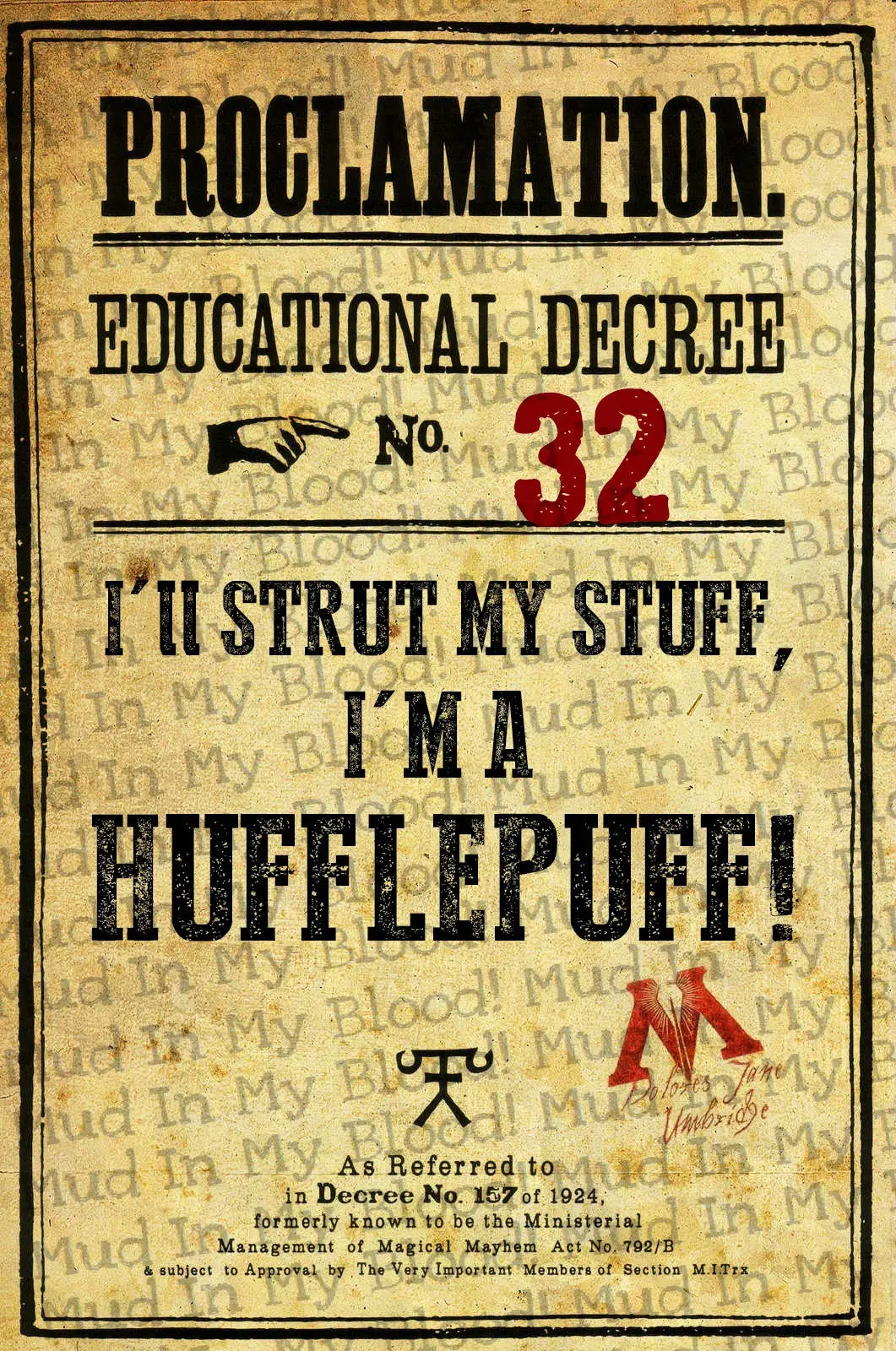 Badger House Pride Decree Poster 1