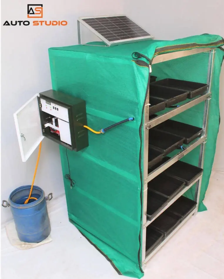 Autostudio Solar Operated Hydroponics Fodder System (24 Trays Setup) 1