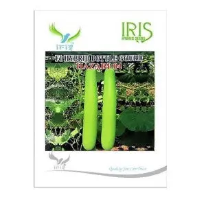 Iris Hybrid Vegetable Seeds F1 Hybrid Bottle Gourd Hazari-04 (Long) 1